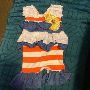 Ruffle boutique outfit. Newborn